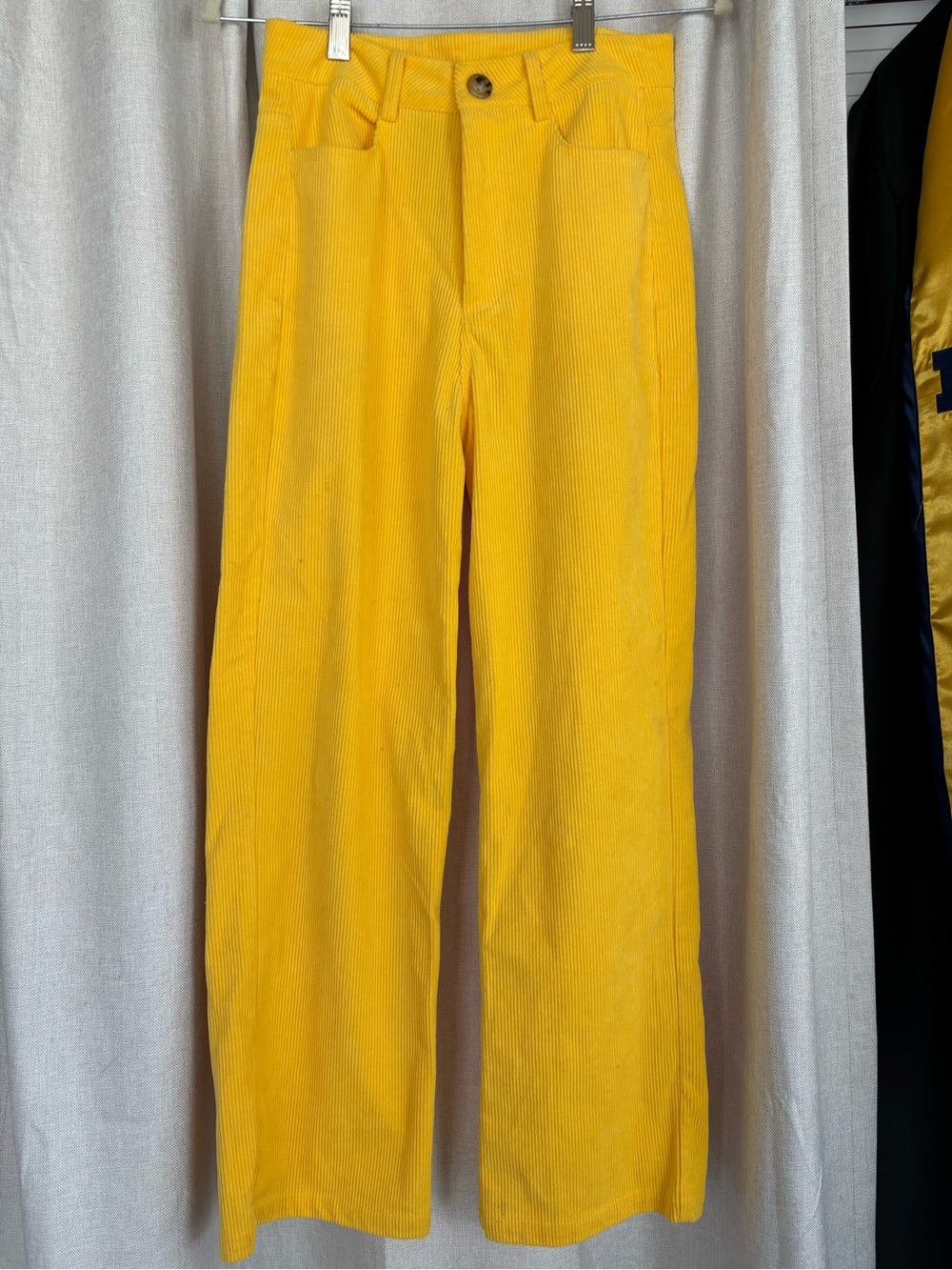 Yellow Corduroy Wide-Leg Men’s Pants